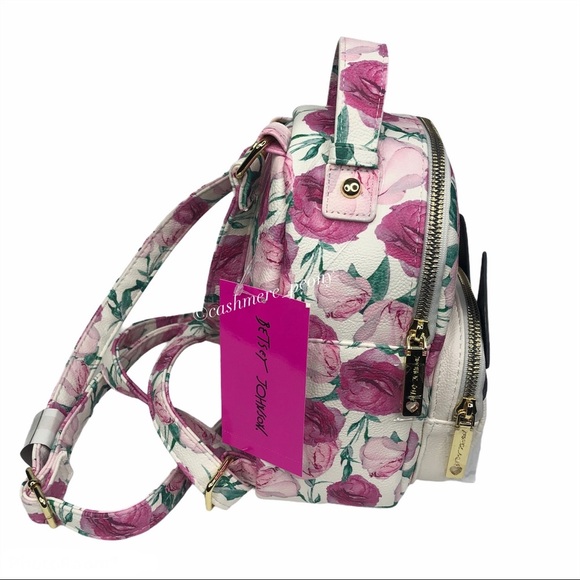 Betsey Johnson Roses & Cute Puppy Mini Backpack - Picture 4 of 9